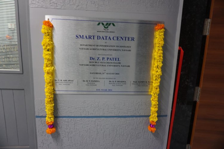 Hon'ble Vice-Chancellor Dr. Z. P. Patel, inaugurated the “Smart Data Center” at Department of Information Technology, NAU Navsari on August 31, 2024, marking a significant leap forward in the university's technological infrastructure.