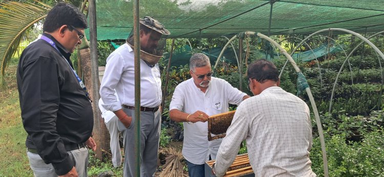 A Quinquennial Review Team (QRT) of All India Coordinated Research Project on Honey Bees & Pollinators, ICAR, New Delhi visited at NAU, Navsari recently.