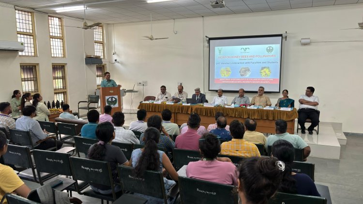 A Quinquennial Review Team (QRT) of All India Coordinated Research Project on Honey Bees & Pollinators, ICAR, New Delhi visited at NAU, Navsari recently.