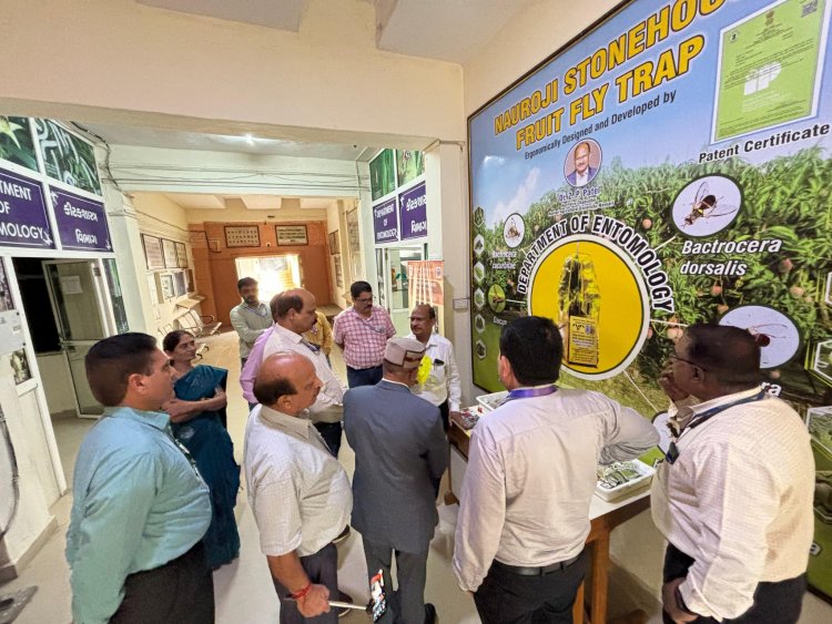 A Quinquennial Review Team (QRT) of All India Coordinated Research Project on Honey Bees & Pollinators, ICAR, New Delhi visited at NAU, Navsari recently.