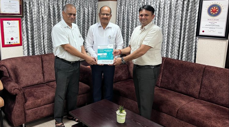 Hon’ble Vice-Chancellor Dr. Z. P. Patel received 1st copy of Annual Account (2023-24)