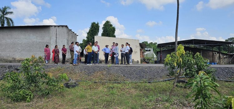 Hon'ble Vice-Chancellor Dr. Z. P. Patel visited the Regional Horticultural Research Station (RHRS), ACH, Navsari 