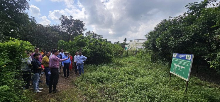 Hon'ble Vice-Chancellor Dr. Z. P. Patel visited the Regional Horticultural Research Station (RHRS), ACH, Navsari 