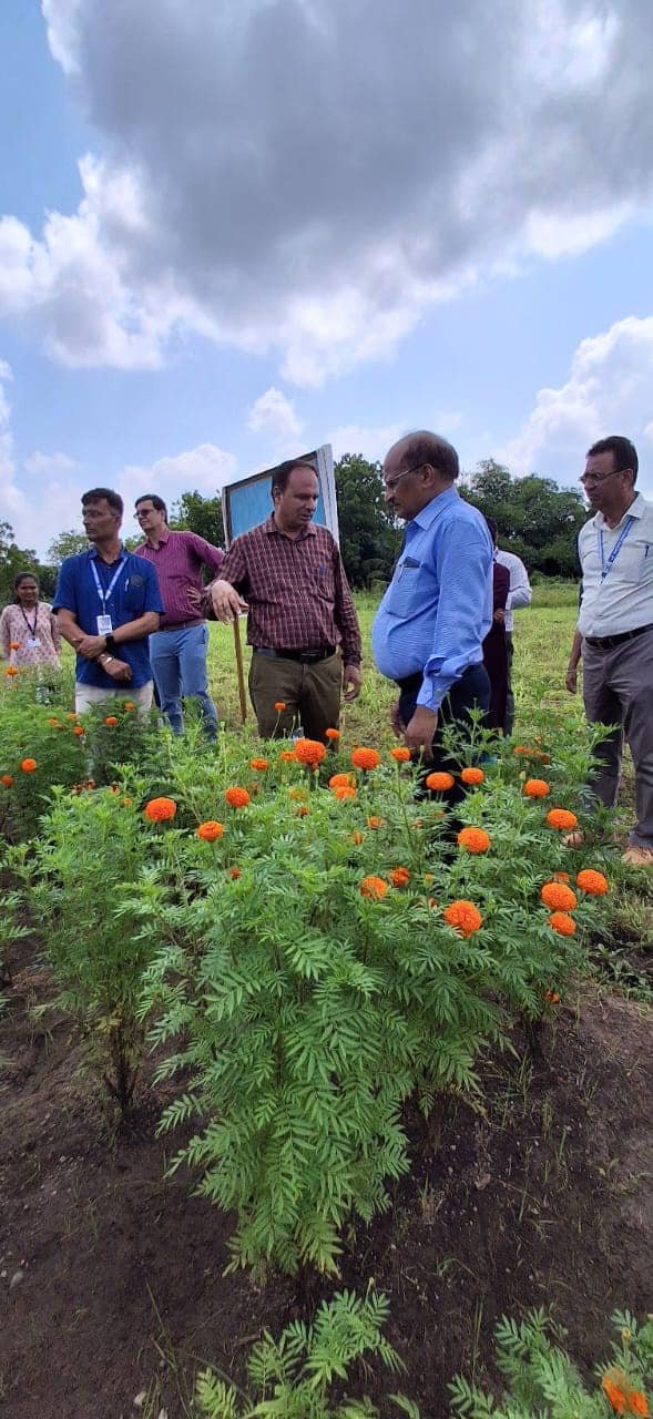 Hon’ble Vice-Chancellor Dr. Z. P. Patel visited Floriculture Research Farm