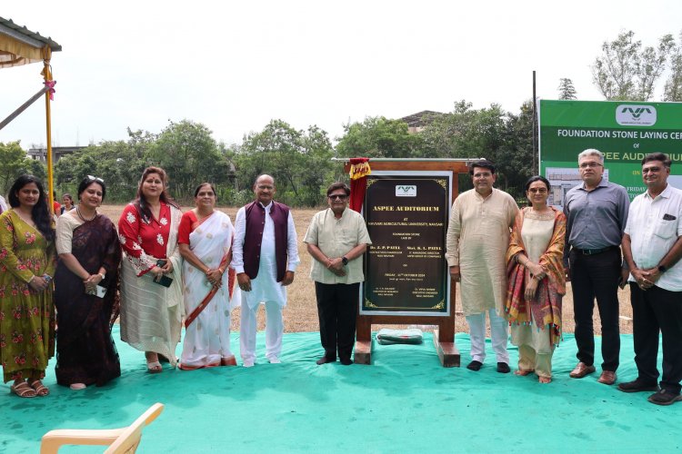 Hon’ble Vice-Chancellor Dr. Z. P. Patel laid the foundation stone for the ‘ASPEE Auditorium’ at NAU Navsari