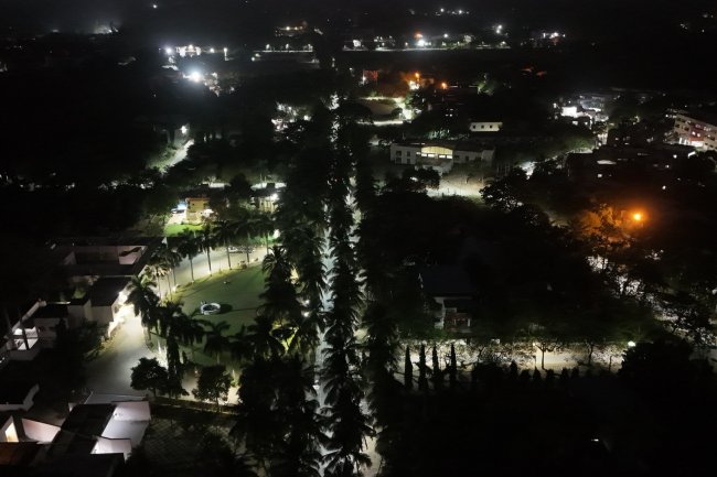 Aerial view of the newly inaugurated road