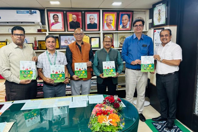 Hon’ble Vice-Chancellor Dr. Z. P. Patel released the souvenir ‘Navsari Agricultural University: Khedut Saathi’ on December 23, 2024 