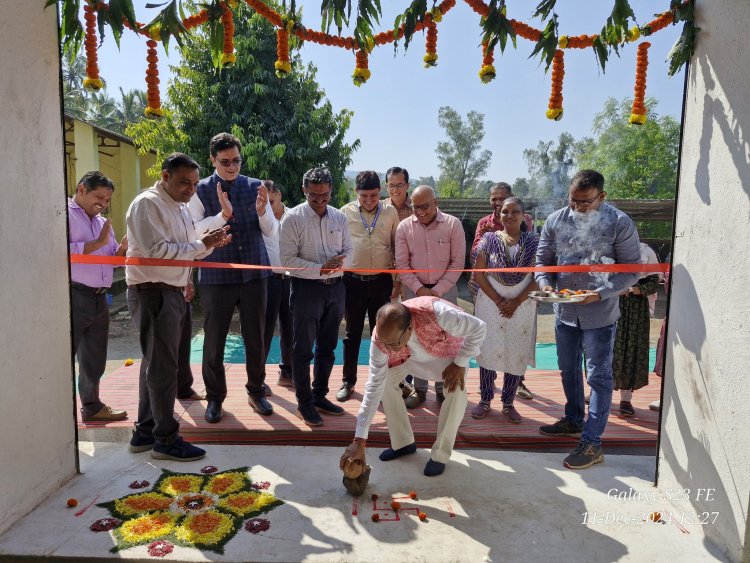 Hon'ble Vice-Chancellor Dr. Z. P. Patel inaugurated the NFSM Seed Storage Godown-2 at Rambhas Farm of Hill Millet Research Station, Waghai