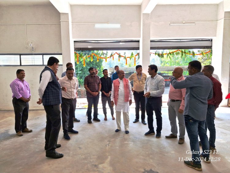 Hon'ble Vice-Chancellor Dr. Z. P. Patel inaugurated the NFSM Seed Storage Godown-2 at Rambhas Farm of Hill Millet Research Station, Waghai