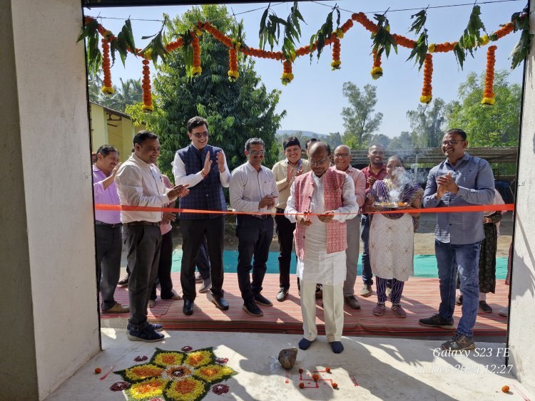 Hon'ble Vice-Chancellor Dr. Z. P. Patel inaugurated the NFSM Seed Storage Godown-2 at Rambhas Farm of Hill Millet Research Station, Waghai