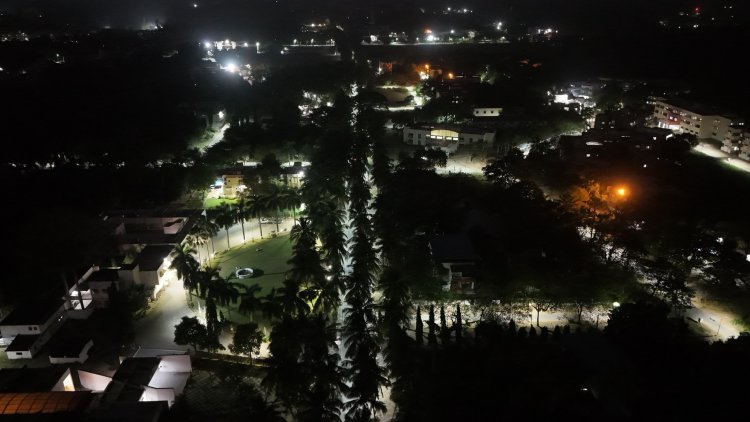 Aerial view of the newly inaugurated road