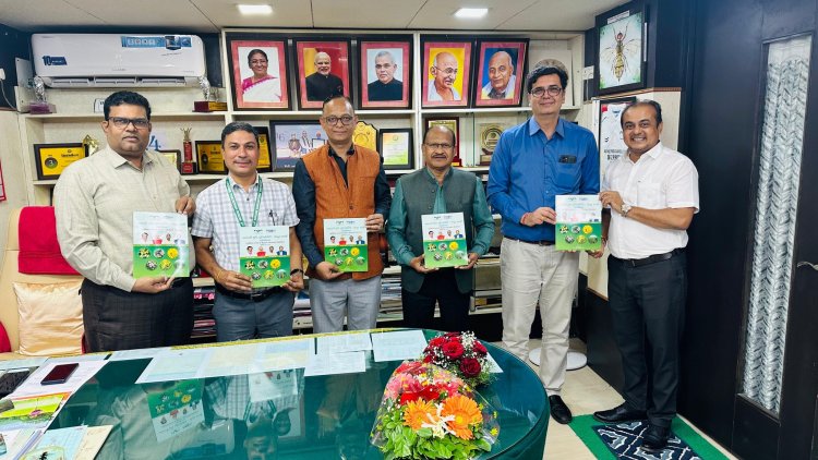 Hon’ble Vice-Chancellor Dr. Z. P. Patel released the souvenir ‘Navsari Agricultural University: Khedut Saathi’ on December 23, 2024 