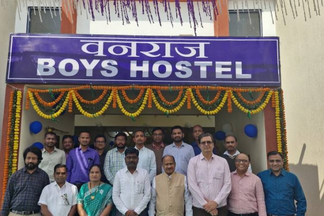 Hon’ble Vice-Chancellor Dr. Z. P. Patel inaugurated the newly constructed Boys' hostel for Polytechnic students at College of Agriculture, Waghai on January 23, 2025