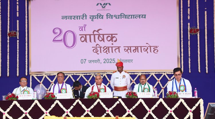 The 20th Annual Convocation of Navsari Agricultural University was held today (January 7, 2025)