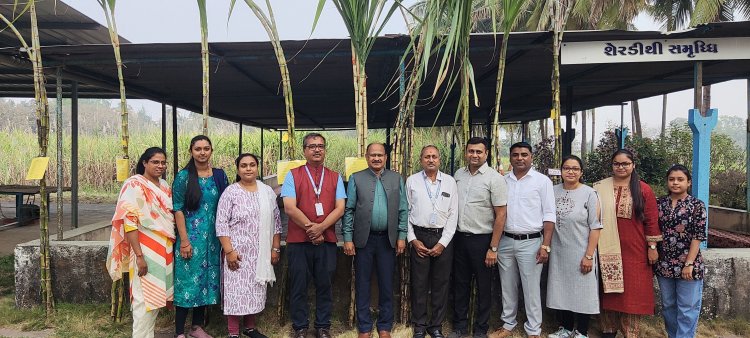 Hon'ble Vice-Chancellor Dr. Z. P. Patel visited Main Sugarcane Research Station, NAU, Navsari.