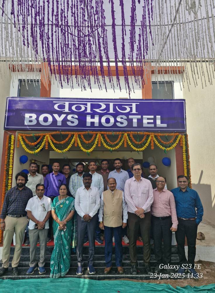 Hon’ble Vice-Chancellor Dr. Z. P. Patel inaugurated the newly constructed Boys' hostel for Polytechnic students at College of Agriculture, Waghai on January 23, 2025 