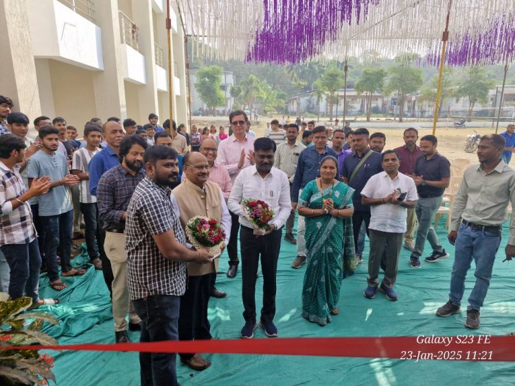 Hon’ble Vice-Chancellor Dr. Z. P. Patel inaugurated the newly constructed Boys' hostel for Polytechnic students at College of Agriculture, Waghai on January 23, 2025 