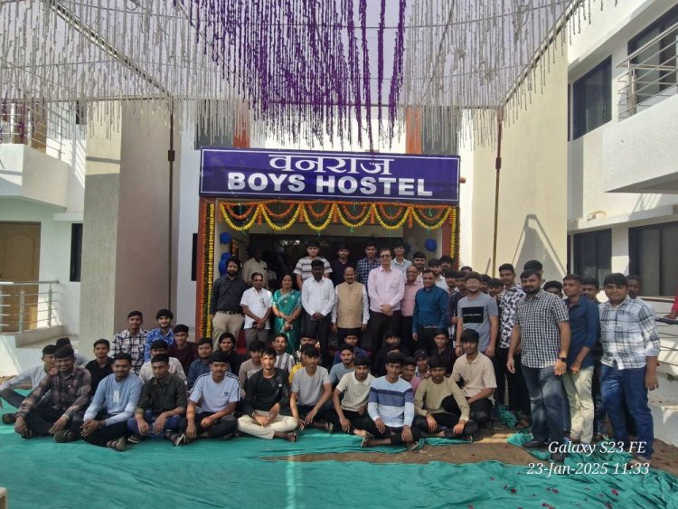 Hon’ble Vice-Chancellor Dr. Z. P. Patel inaugurated the newly constructed Boys' hostel for Polytechnic students at College of Agriculture, Waghai on January 23, 2025 