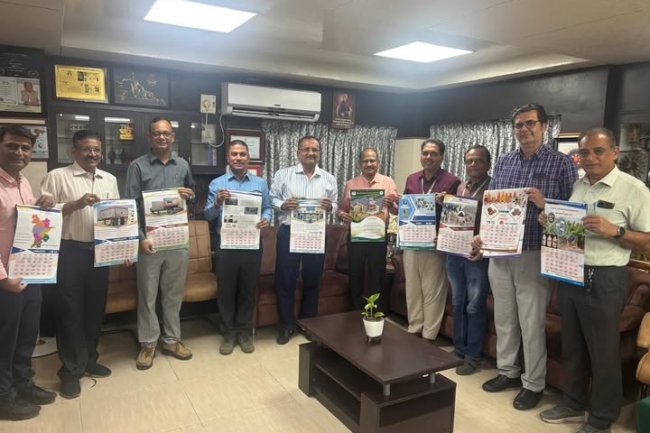 The 2025 calendar, showcasing the excellent technologies of Navsari Agricultural University, was unveiled by Hon'ble Vice-Chancellor Dr. Z. P. Patel
