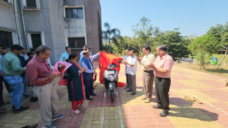 Hon’ble Vice-Chancellor Dr. Z. P. Patel and Dr. Harshaben Z. Patel performed the “Vahan Puja” of newly purchased Two wheeler at Horticulture Polytechnic, Paria