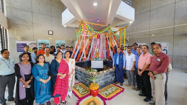 Hon’ble Vice-Chancellor Dr. Z. P. Patel and Dr. Harshaben Z. Patel performed the “Vahan Puja” of newly purchased Two wheeler at Horticulture Polytechnic, Paria