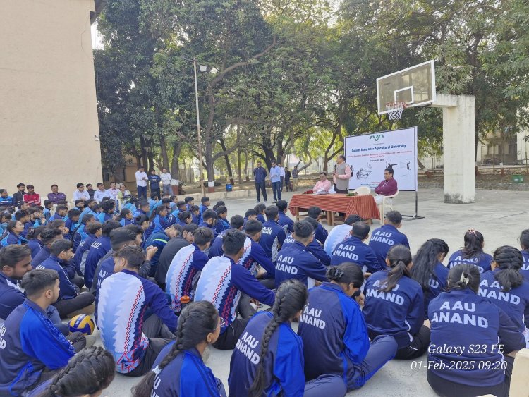 Hon'ble Vice-Chancellor Dr. Z. P. Patel officially inaugurated the Gujarat State Inter Agricultural University Volleyball (Boys/Girls), Badminton (Boys/Girls), Basketball (Boys) and Table Tennis (Girls) Tournament 2024-25 on February 01, 2025. 