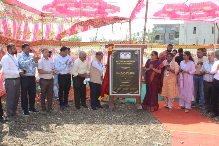 “Bhumi Pujan” for D-type Staff Quarters and Stage for student’s cultural functions to be constructed at College of Agricultural Engineering and Technology, Dediapada