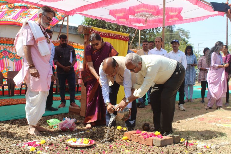 “Bhumi Pujan” for D-type Staff Quarters and Stage for student’s cultural functions to be constructed at College of Agricultural Engineering and Technology, Dediapada