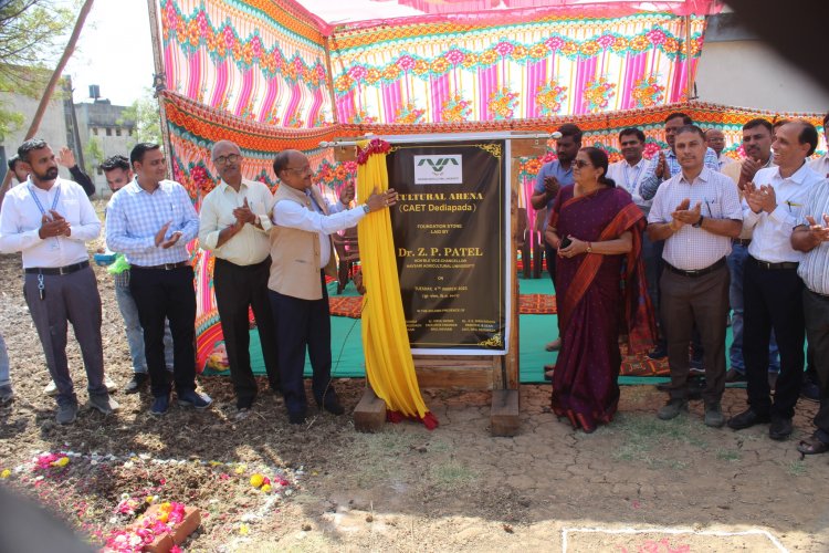 “Bhumi Pujan” for D-type Staff Quarters and Stage for student’s cultural functions to be constructed at College of Agricultural Engineering and Technology, Dediapada