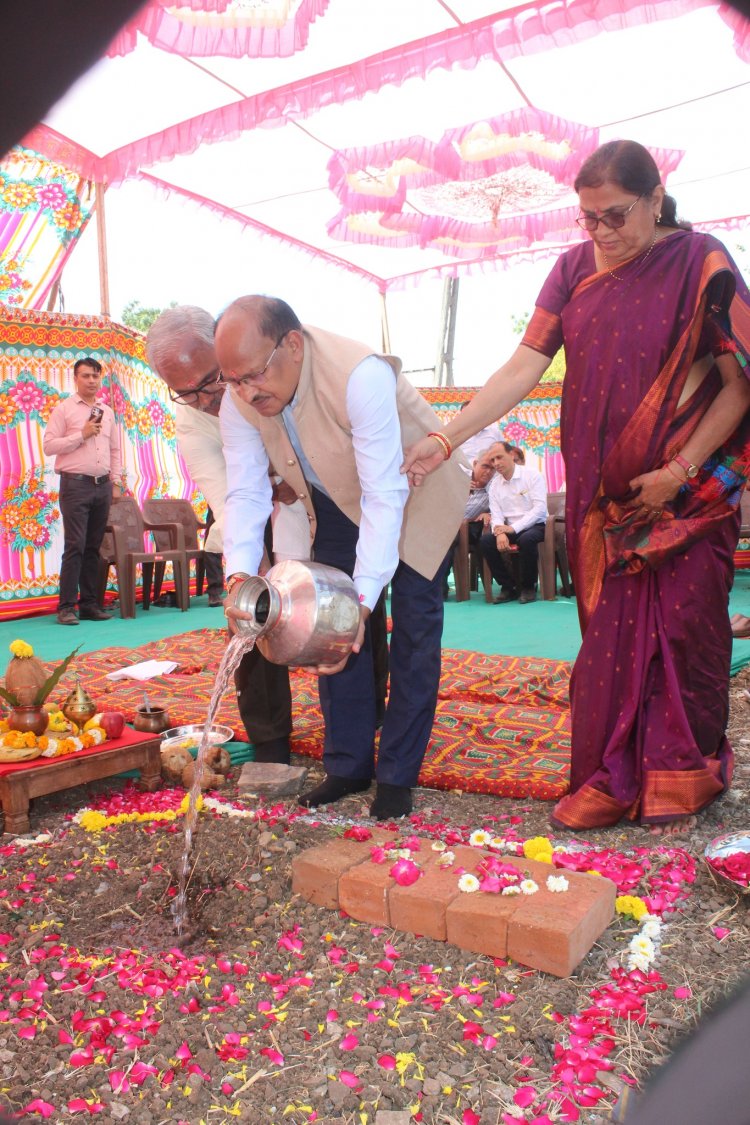 “Bhumi Pujan” for D-type Staff Quarters and Stage for student’s cultural functions to be constructed at College of Agricultural Engineering and Technology, Dediapada