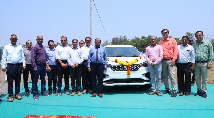 Hon’ble Vice-Chancellor Dr. Z. P. Patel along with other University officers performed the ‘Vahan Puja’ of the newly purchased vehicle (Maruti Suzuki Ertiga) at College of Agriculture, Waghai.