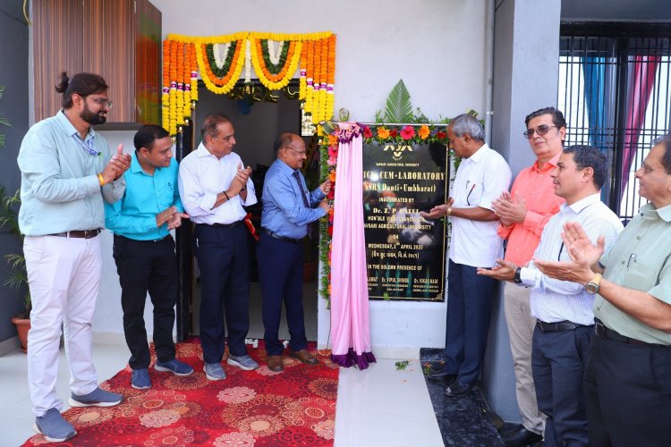 On April 2, 2025, Hon’ble Vice Chancellor Dr. Z. P. Patel inaugurated the Office-cum-Laboratory Building and Biochar Processing Unit at the Coastal Soil Salinity Research Station, Danti-Umbharat
