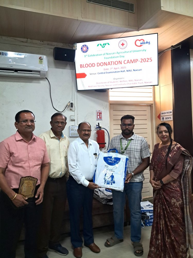 Blood Donation Camp on the Occasion of NAU Foundation Day