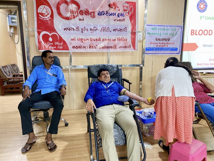 Blood Donation Camp on the Occasion of NAU Foundation Day