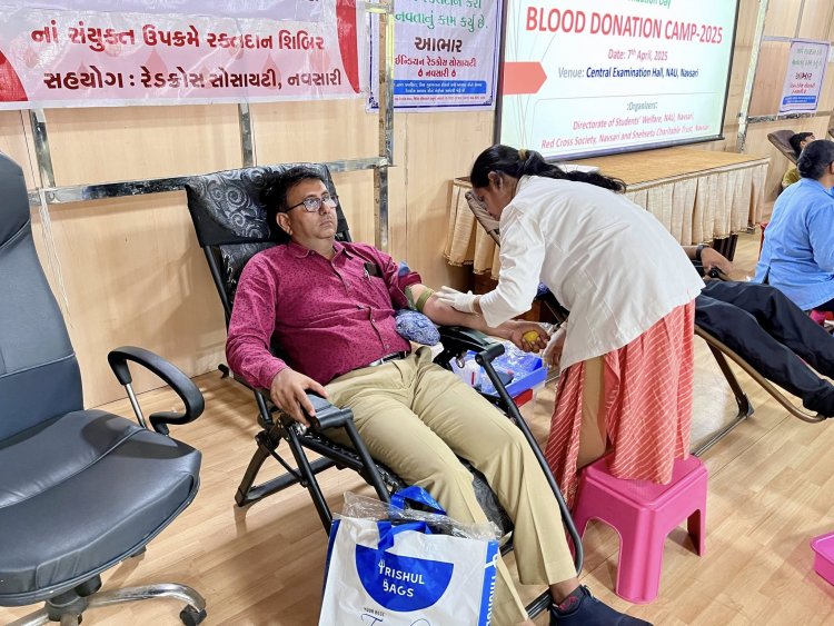 Blood Donation Camp on the Occasion of NAU Foundation Day