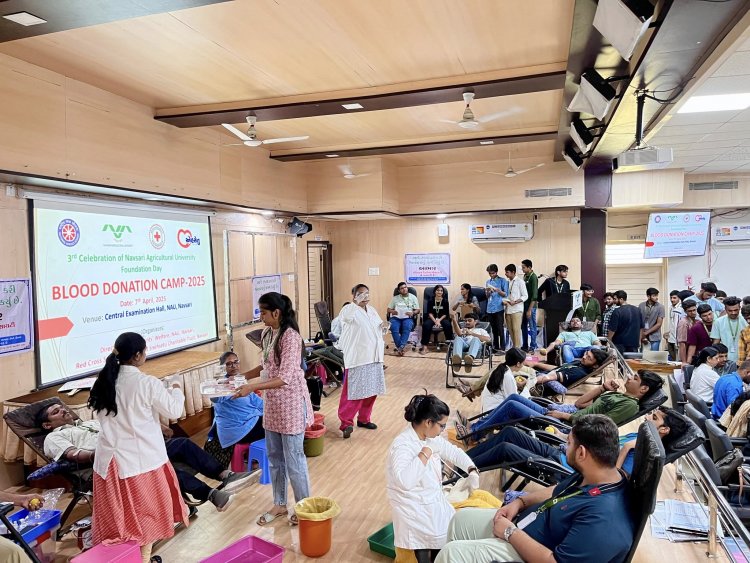 Blood Donation Camp on the Occasion of NAU Foundation Day