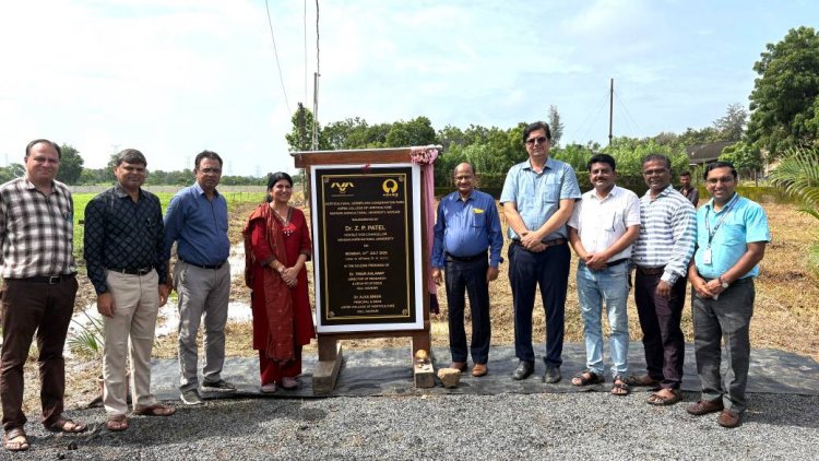Hon’ble Vice-Chancellor, Dr. Z. P. Patel inaugurated the Horticultural Germplasm Conservation Park at RHRS, ASPEE College of Horticulture, Navsari on 21-07-2025 