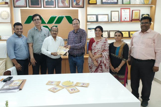 Hon’ble Vice Chancellor, Dr. Z. P. Patel launched Herbal Gulal branded as "Nav Gul"