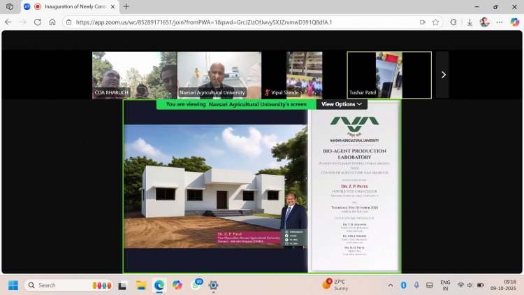 Virtually inaugurating its state-of-the-art Bio-Agent Production Laboratory 