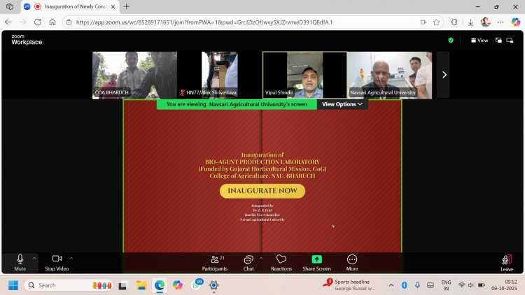 Virtually inaugurating its state-of-the-art Bio-Agent Production Laboratory 