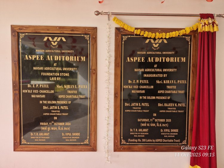 Inauguration of the ASPEE Auditorium at NAU, Navsari 