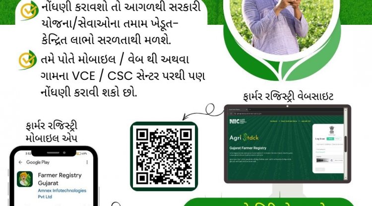 ખેડૂતો માટે ખાસ સૂચના – ફાર્મર રજિસ્ટ્રીમાં આજે જ નોંધણી કરો