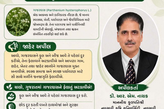 21st Parthenium Awareness Week 16–22 August 2026 NAVSARI AGRICULTURAL UNIVERSITY, NAVSARI
