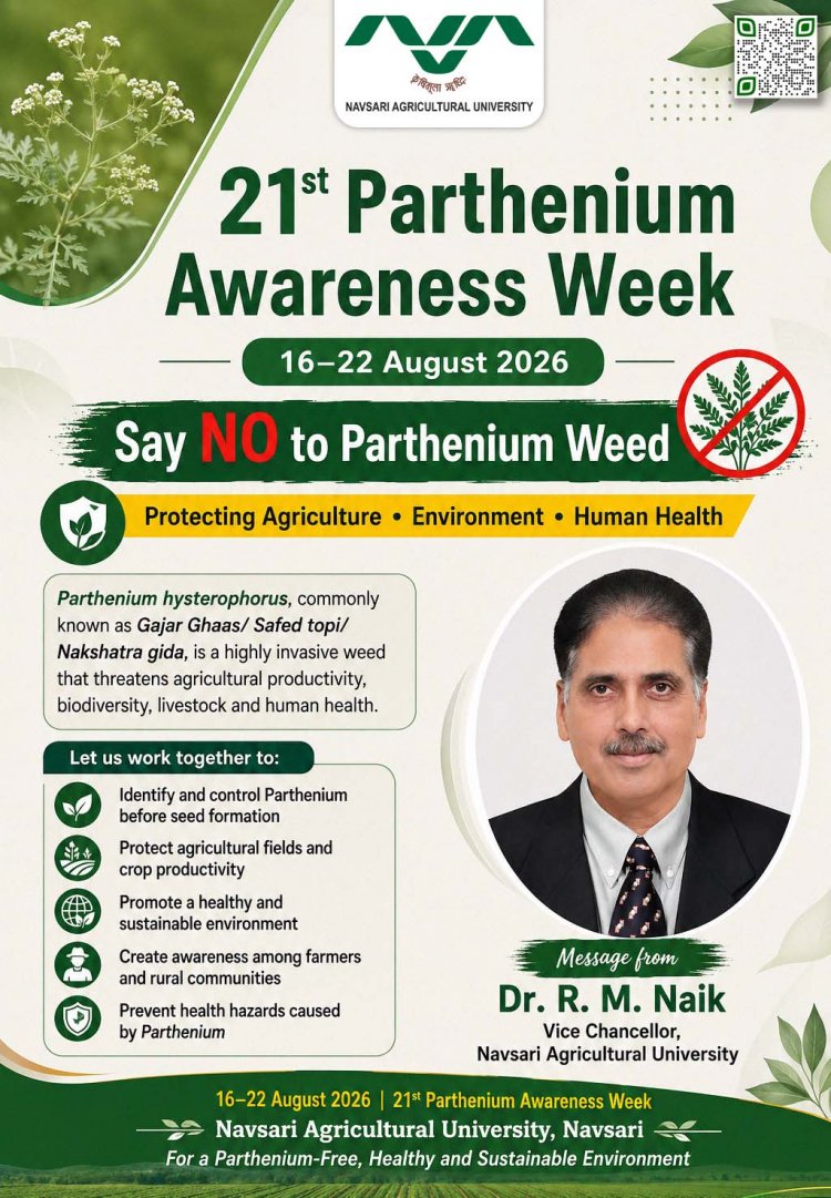 21st Parthenium Awareness Week 16–22 August 2026 NAVSARI AGRICULTURAL UNIVERSITY, NAVSARI