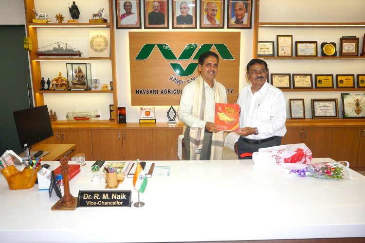 Dr. R. M. Naik, Hon’ble Vice-Chancellor, Navsari Agricultural University (NAU), Navsari was warmly felicitated by distinguished dignitaries of the Navsari District Chamber of Commerce & Industry.