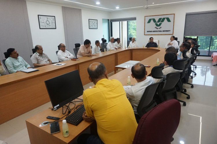 The Raksha Bandhan programme was celebrated today at Kulpati Bhavan, Navsari Agricultural University, in an atmosphere of peace, spirituality and goodwill.