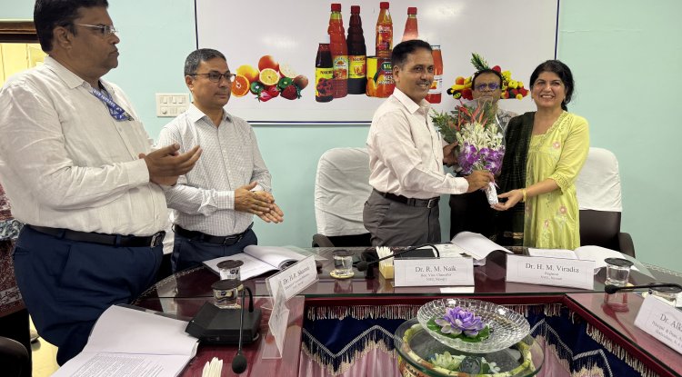 Hon’ble Vice-Chancellor Dr. R. M. Naik presided over the Board of Studies Meeting of the Faculty of Horticulture, Navsari Agricultural University held on 11 September 2026 at the Conference Hall of the Department of Postharvest Technology, ASPEE College of Horticulture.