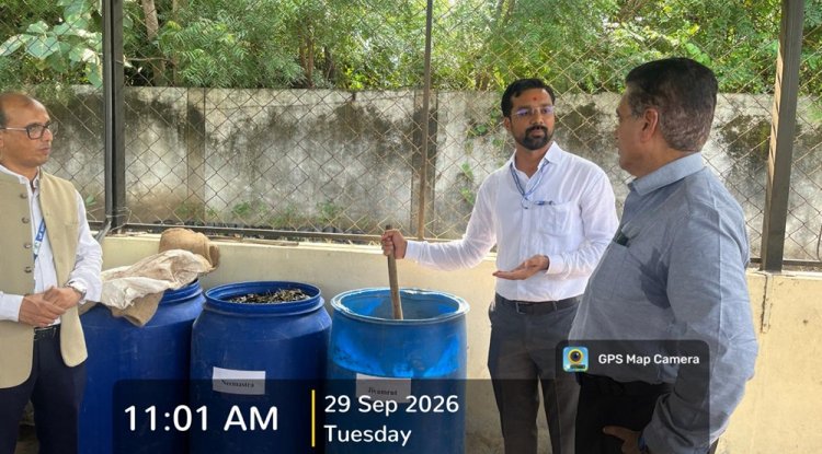 Hon’ble Vice-Chancellor, NAU, Navsari, Dr. R. M. Naik visited the Natural Farming demonstration and research facilities at the College of Agriculture, Bharuch.