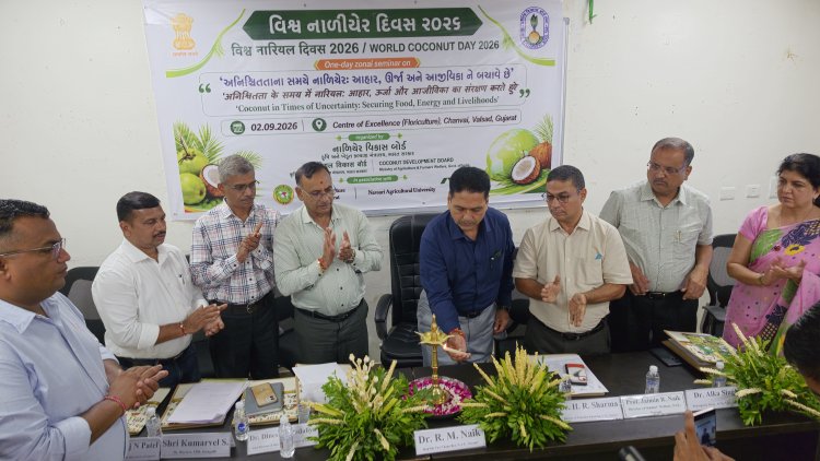 World Coconut Day 2026 was celebrated with a one-day zonal seminar on the theme “Coconut in Times of Uncertainty: Securing Food, Energy and Livelihoods on 2 September 2026 at the Centre of Excellence, Chanvai, Valsad,”