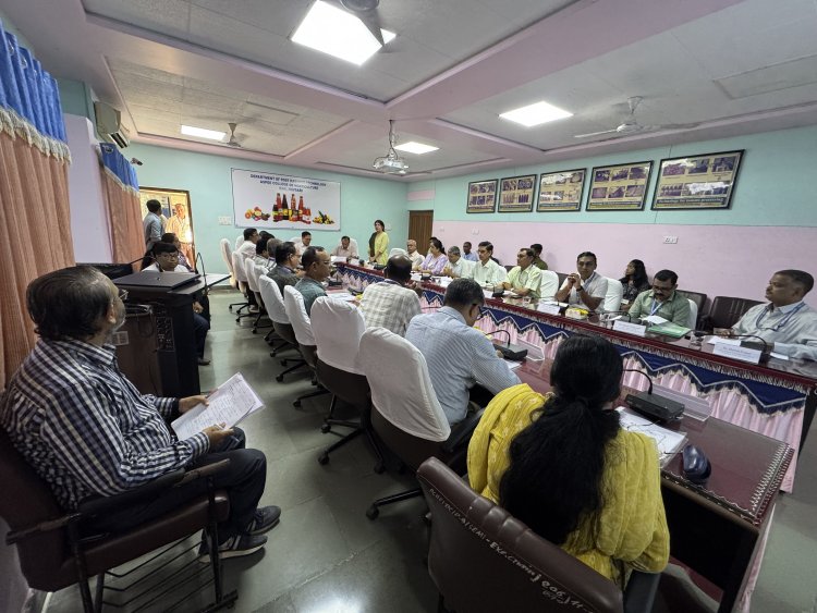 Hon’ble Vice-Chancellor Dr. R. M. Naik presided over the Board of Studies Meeting of the Faculty of Horticulture, Navsari Agricultural University held on 11 September 2026 at the Conference Hall of the Department of Postharvest Technology, ASPEE College of Horticulture.